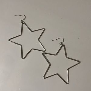 silver star earrings